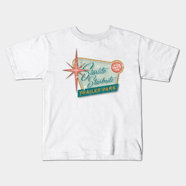 Starlite Starbrite Trailer Park Kids T-Shirt by MindsparkCreative